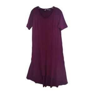 Isaac Mizrahi Live! T-Shirt Dress Women's MP (Medium Petite) Purple V-Neck
